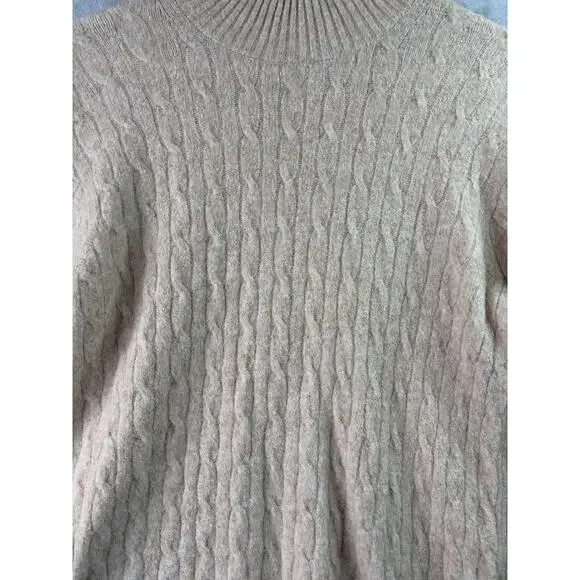 J. Crew Factory Cable-Knit Mockneck Sweater in Extra-Soft Yarn – Size S - Picture 4 of 5